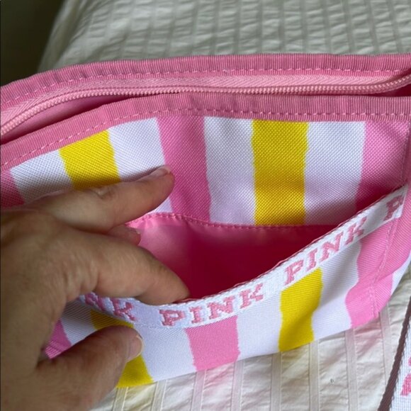PINK Victorias Secret Pink and Yellow Bag -new - Picture 4 of 9